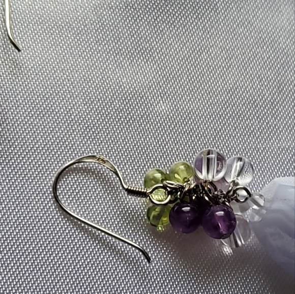 Ross-Simons Crazy Lace Agate Chalcedony Necklace Earring Set - Picture 9 of 15